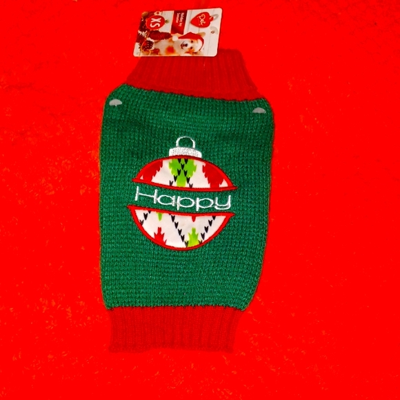 Extra small holiday pet sweater